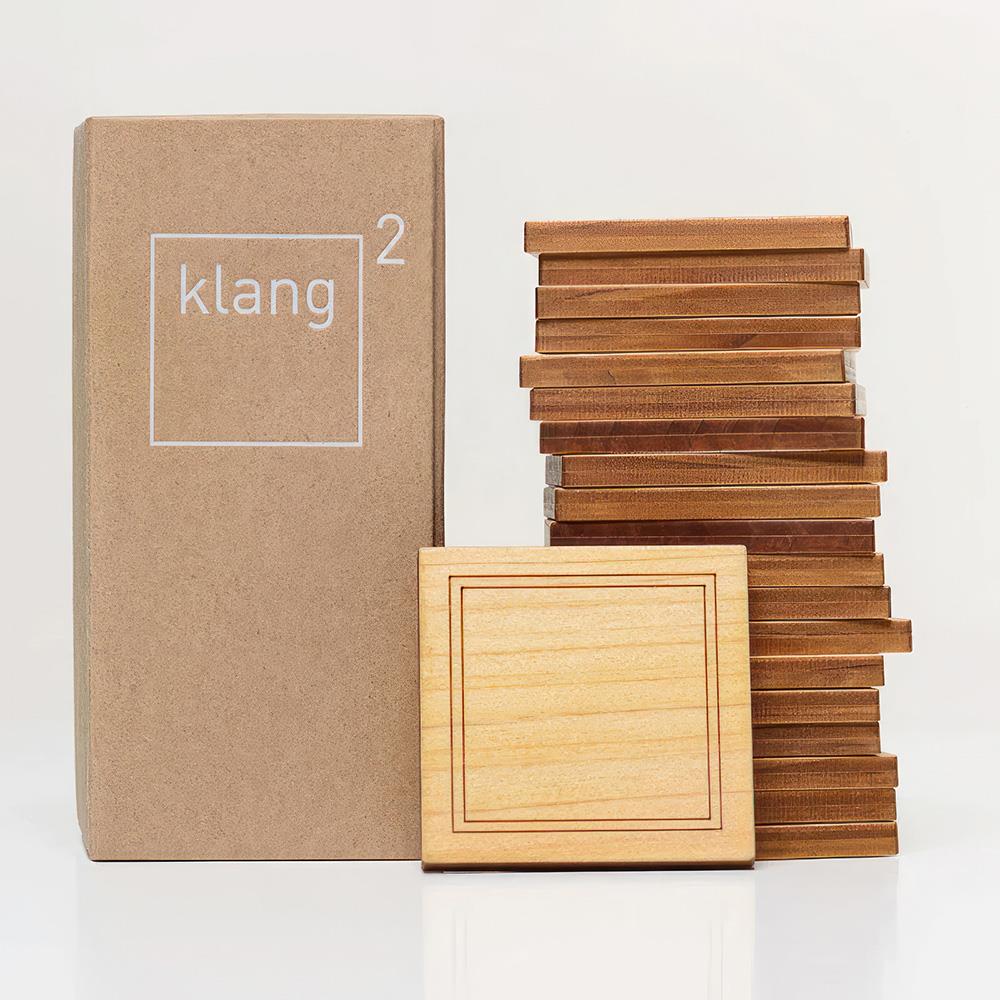 klang² Akustisches Gedächtnisspiel, Classic-Edition, Zypressenholz