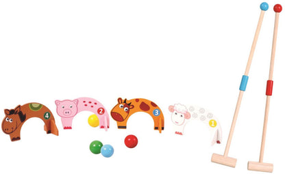 Spielba Kinder Krocket mit Tierfiguren