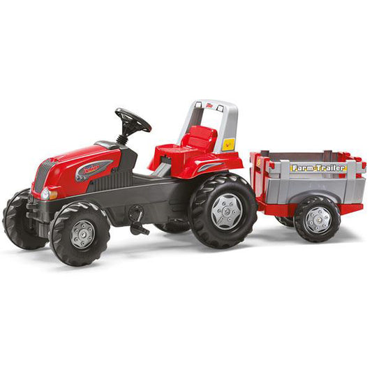 RollyToys Junior Pedal Tractor RT with Farm Trailer