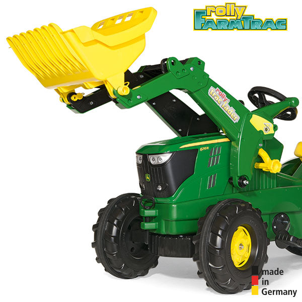RollyToys Farmtrac pedal tractor John Deere 6210 R with front loader