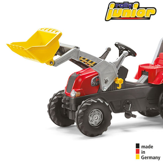 RollyToys Junior Pedal Tractor RT with Loader &amp; Farm Trailer