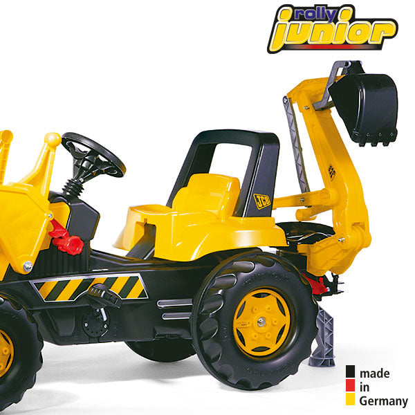 RollyToys Junior Pedal Tractor JCB with Front Loader &amp; Rear Excavator