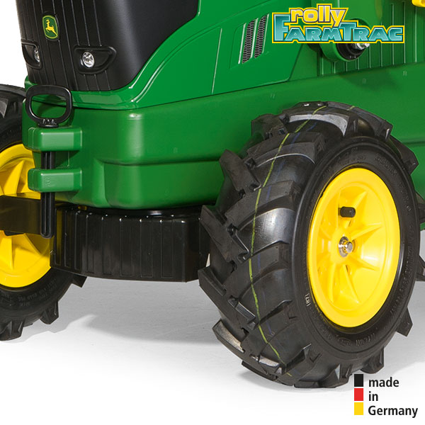 RollyToys Farmtrac pedal tractor John Deere 6210 R with front loader &amp; pneumatic tires