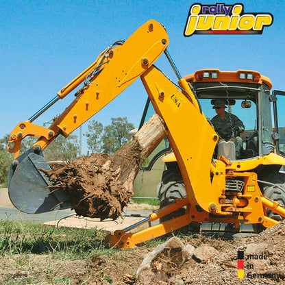 RollyToys Junior pedal tractor John Deere with front loader &amp; rear excavator