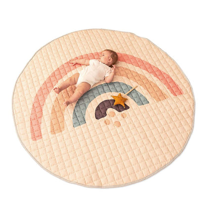 Tapis de jeu matelassé Hakuna Mat, Ø 1,5 m, Boho Rainbow