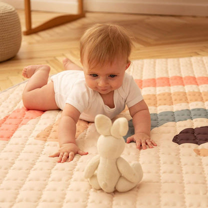 Tapis de jeu matelassé Hakuna Mat, Ø 1,5 m, Boho Rainbow