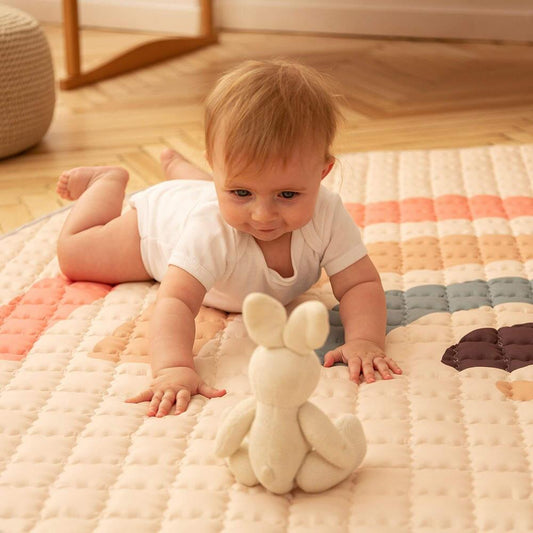 Tapis de jeu matelassé Hakuna Mat, Ø 1,5 m, Boho Rainbow