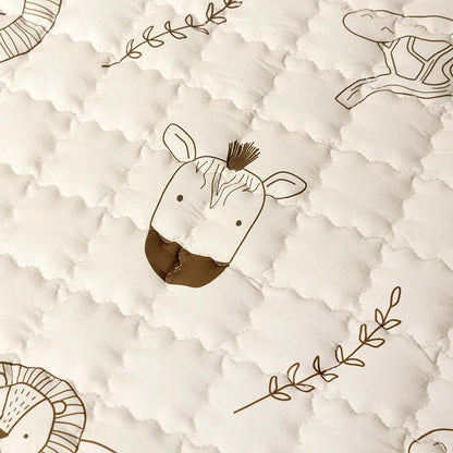 Tapis de jeu matelassé Hakuna Mat, Ø 1,5 m, Animaux Safari