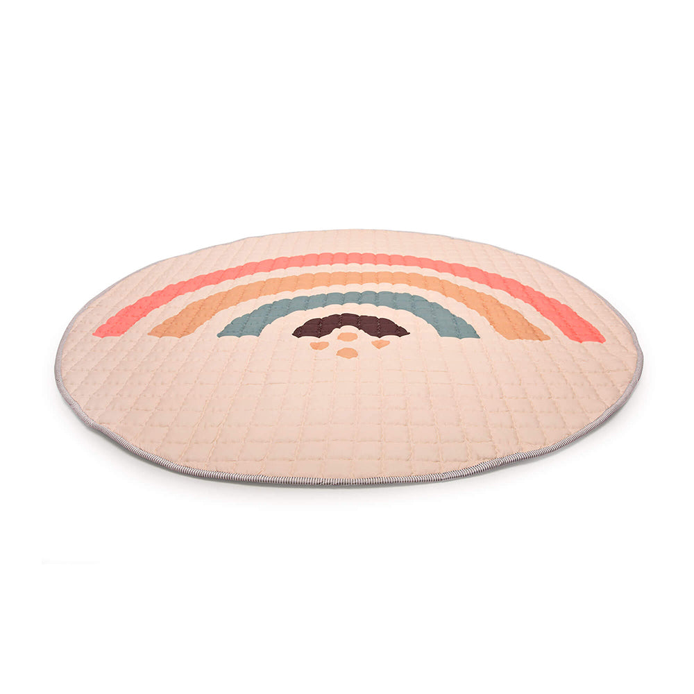 Tapis de jeu matelassé Hakuna Mat, Ø 1,5 m, Boho Rainbow