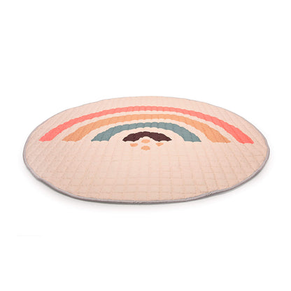 Tapis de jeu matelassé Hakuna Mat, Ø 1,5 m, Boho Rainbow