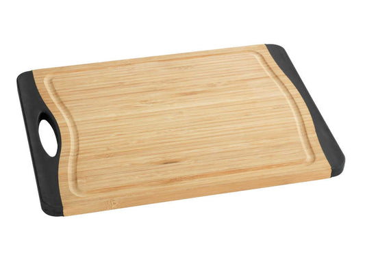Wenko cutting board bamboo, brown/black