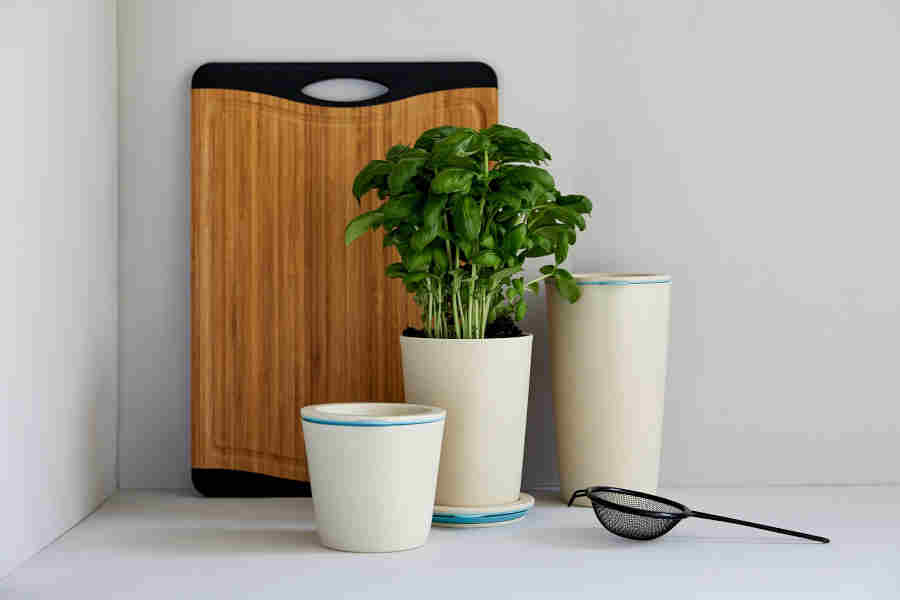 Wenko cutting board bamboo, brown/black