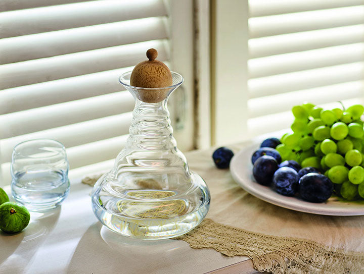 Carafe Alladin Pinus Cembra 1,3 litres, fleur de vie or