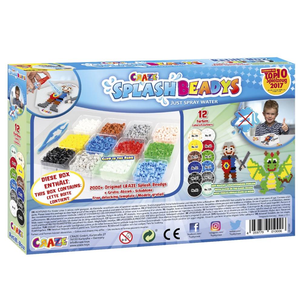 Craze Splash Beadys Refill Set Boys