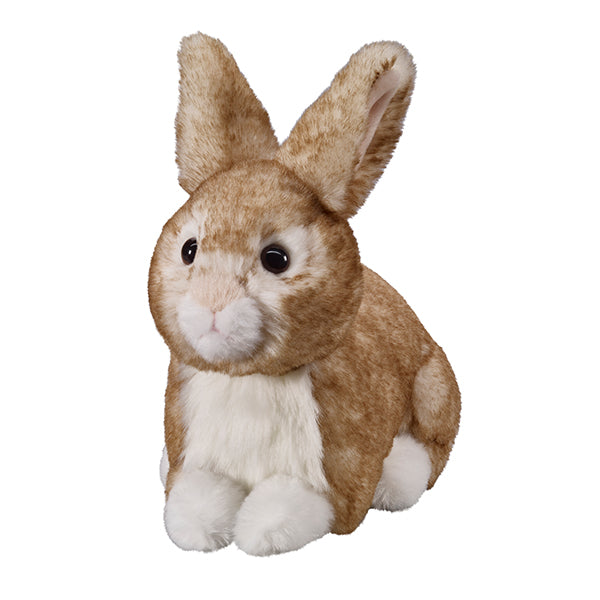 Lapin marron couché, 18 cm