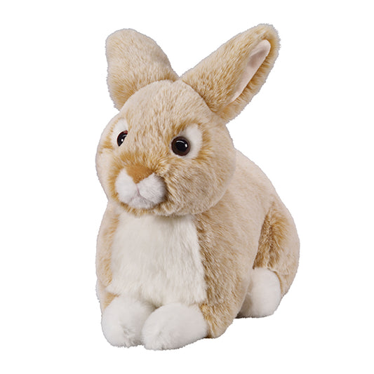Lapin couché beige, 25 cm