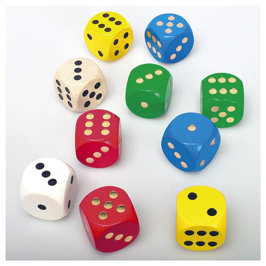 Weible cubes uni grand, bois, assortis, 1 pièce.