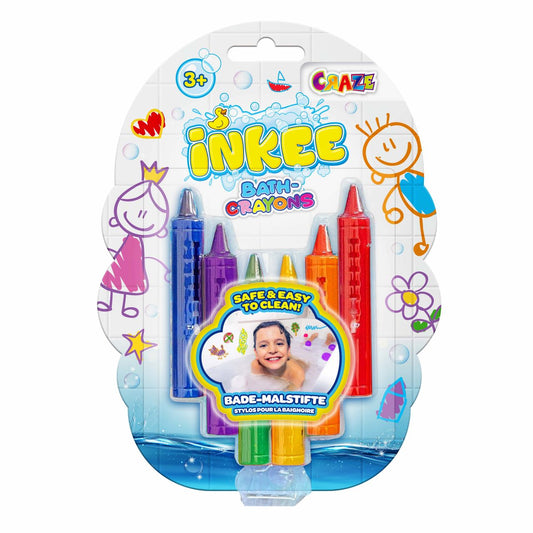 Craze Inkee Lot de 6 stylos de coloriage pour le bain