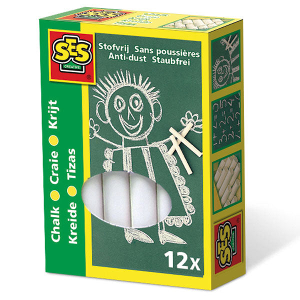 SES chalk white, 12 pieces