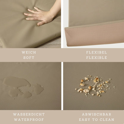 Hakuna Matte Vegane Leder-Spielmatte, 1.2 x 1.2 m, Sand