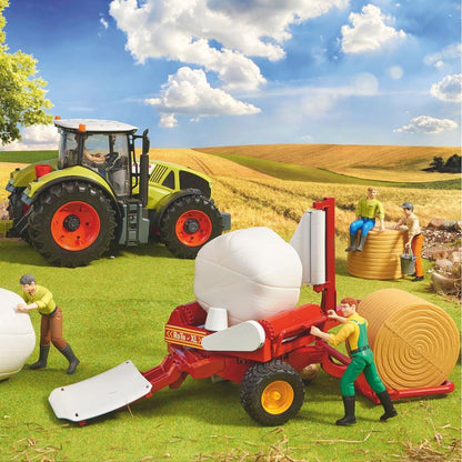 Enrubanneuse Bruder avec balles rondes, rouge