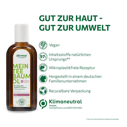 alkmene Mein Teebaumöl Beruhigendes Kopfhaut Tonikum, 250 ml
