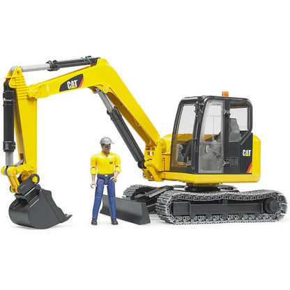 Bruder Cat mini excavator with construction worker