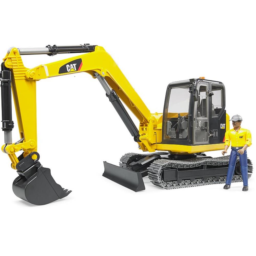 Bruder Cat mini excavator with construction worker