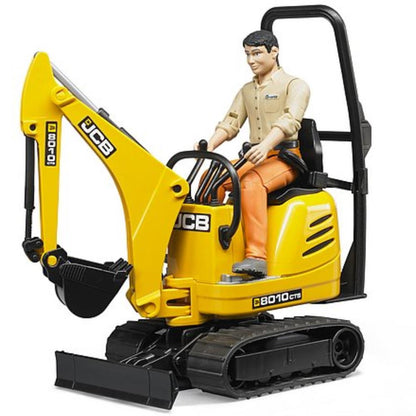 Bruder JCB micro excavator 8010 CTS with figure
