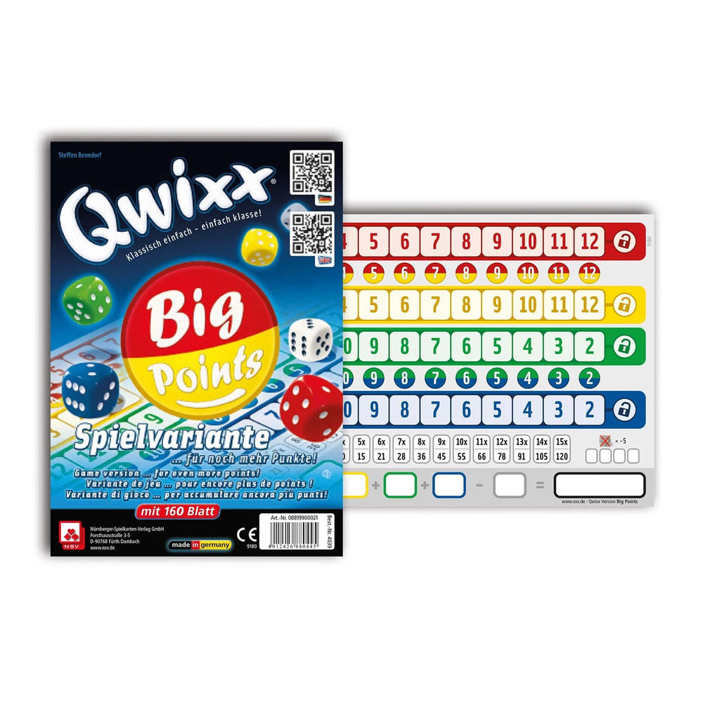 Nuremberg Qwixx Big Points Blocks - 2 x 80 sheets