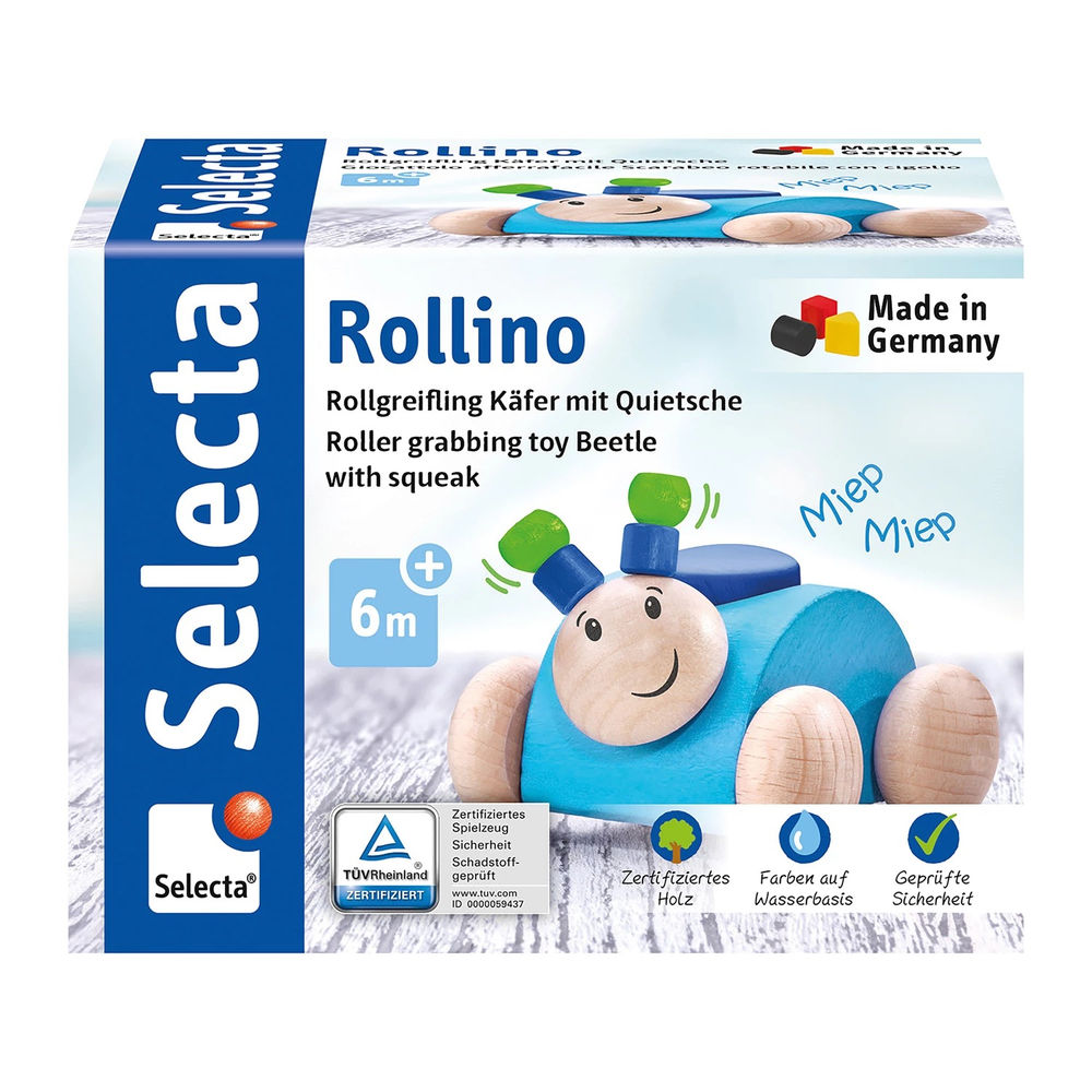 Selecta grasping toy Rollino blue 7.5cm