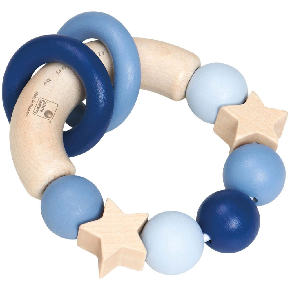 Selecta jouet de préhension Lucky Grip bleu 7,5 cm