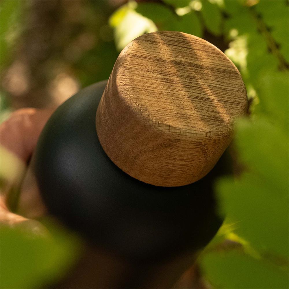 T&N Trinkflasche Edelstahl Wood Edition, 1000 ml, Anthracite