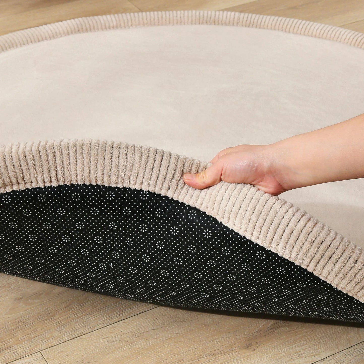 Hakuna Matte Samtmatte, Wolke, rund, 1.2 m, Beige