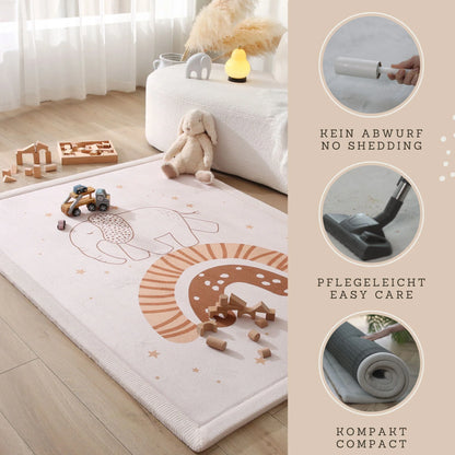 Hakuna Matte Samtmatte, Wolke Spielmatte, 1.7 x 1.2 m, Rainbow Elephant