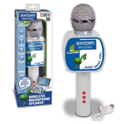 Microphone Bontempi sans fil avec haut-parleur