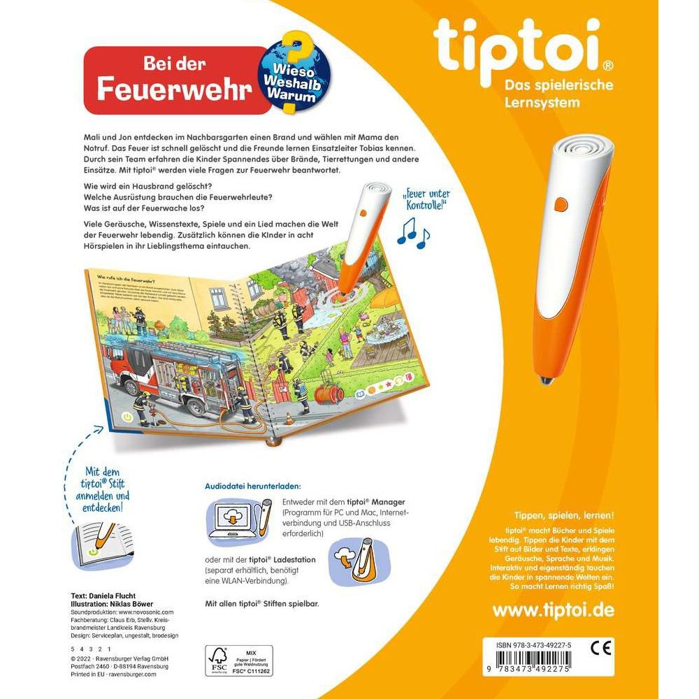 Ravensburger tiptoi® Wieso? Weshalb? Warum? Bei der Feuerwehr