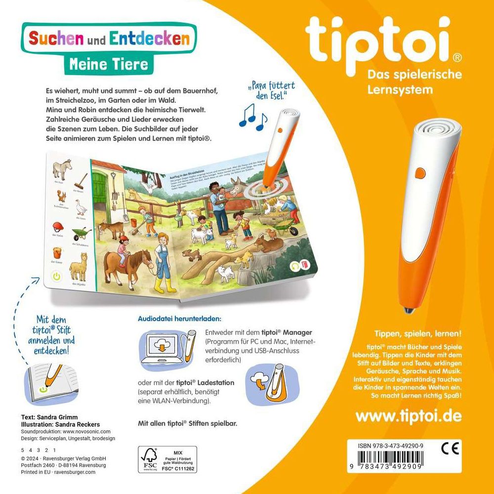 Ravensburger tiptoi® Search and Discover: My Animals