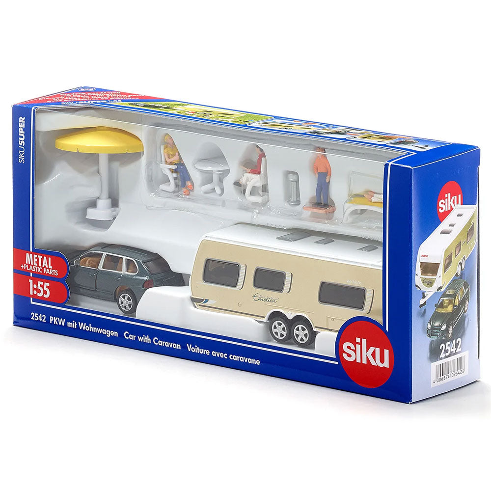 Siku car with caravan