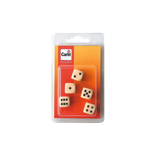Carlit 5 dice 16mm ivory