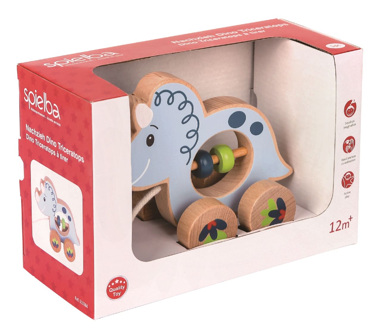 Spielba dinosaure à tirer Triceratops