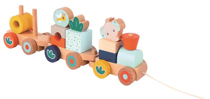 Spielba Nachziehzug Giraffe & Elefant