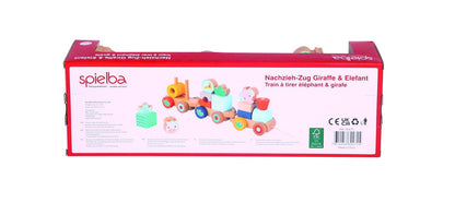 Spielba Nachziehzug Giraffe & Elefant
