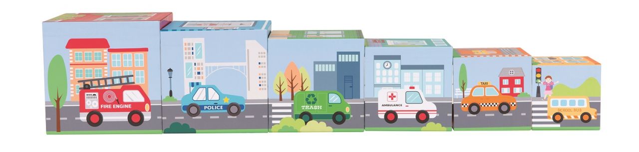 Spielba stacking tower with 6 cars