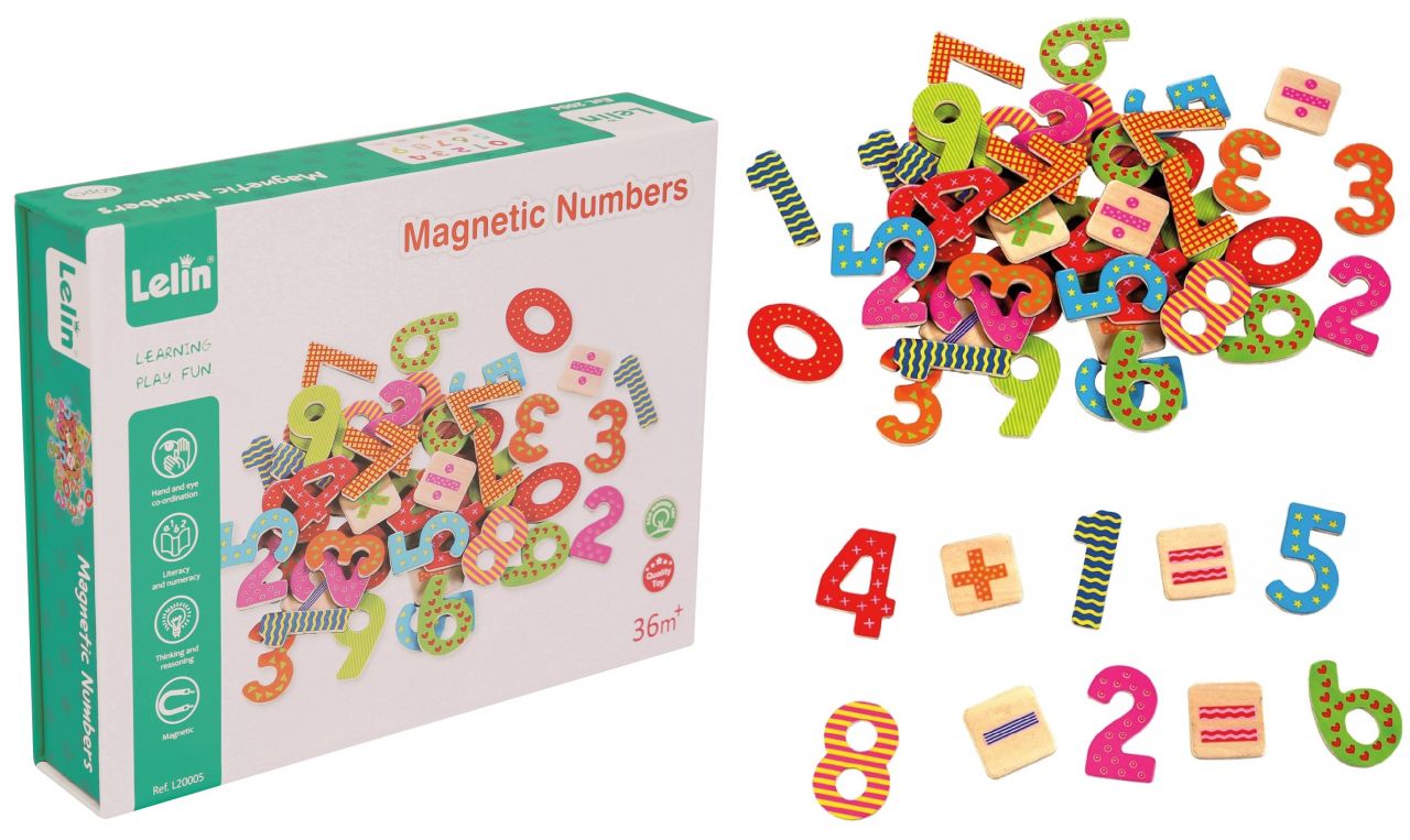Spielba numbers magnetic, 60 pieces