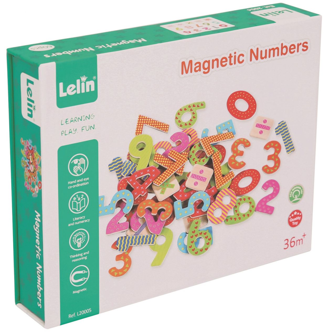 Spielba numbers magnetic, 60 pieces