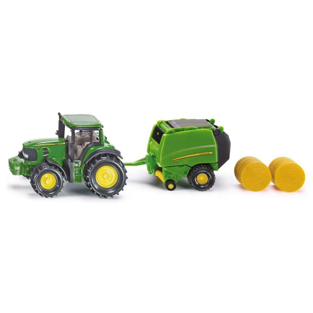 Siku John Deere mit Ballenpresse