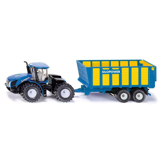 Siku New Holland avec wagon d'ensilage