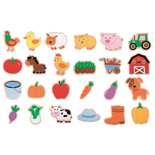 Playba Farm Magnets, 24 pieces