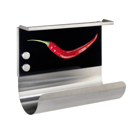 Wenko Magnetic Roll Holder with Shelf Pepperoni